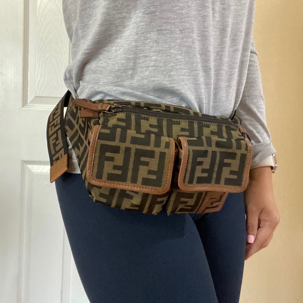 Authentic Fendi Zucca belt bag HTF